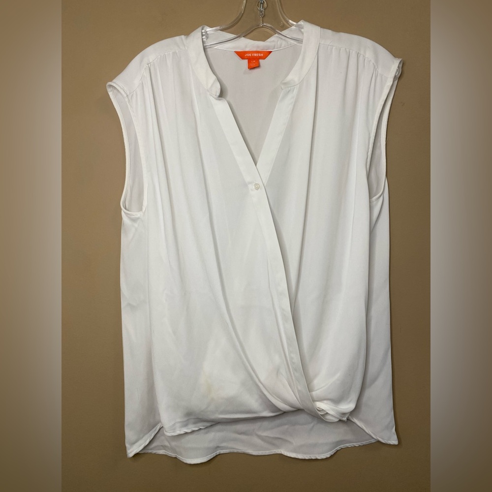 Joe Fresh White Flowy Blouse